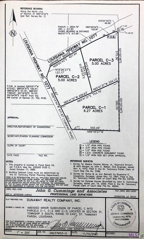 Vacant Land For Sale - 1000-10178 La Hwy 1077<br/> Folsom, LA 70437