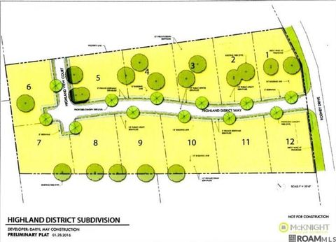 Vacant Land For Sale - 7805 Highland District Way<br/> Baton Rouge, LA 70808