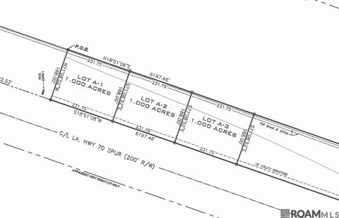 Vacant Land For Sale - LOT A-1 La Hwy 70<br/> Plattenville, LA 70390