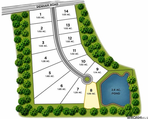 Vacant Land For Sale - 14654 Castle Dr<br/> East Baton Rouge County, Pride, LA 70770