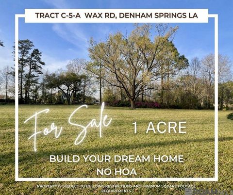 Vacant Land For Sale - 25534 Wax Rd<br/> Denham Springs, LA 70726