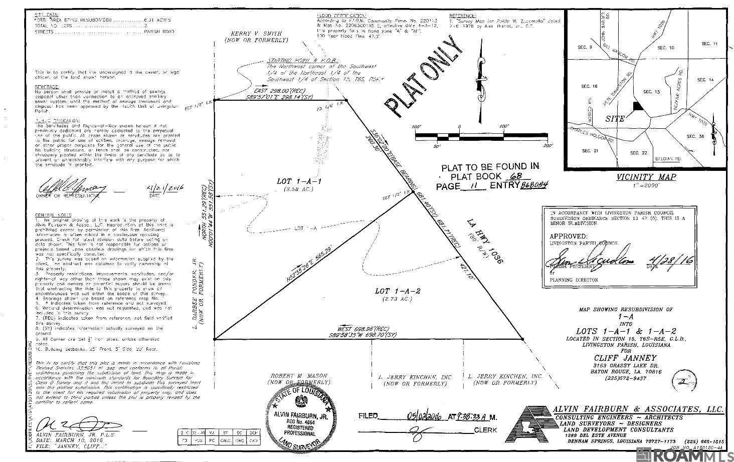 6.31 Acres La Hwy 1036, Holden, Louisiana image 3