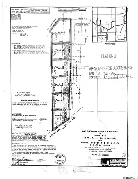 Vacant Land For Sale - 11675 Arnold Rd<br/> Denham Springs, LA 70726
