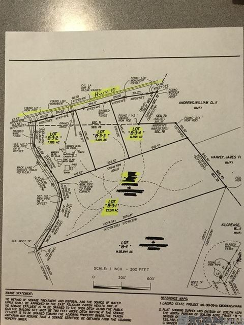 Vacant Land For Sale - B-3-4 La Hwy 10<br/> Clinton, LA 70722