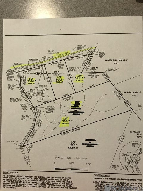 Vacant Land For Sale - B-3-4 La Hwy 10<br/> Clinton, LA 70722
