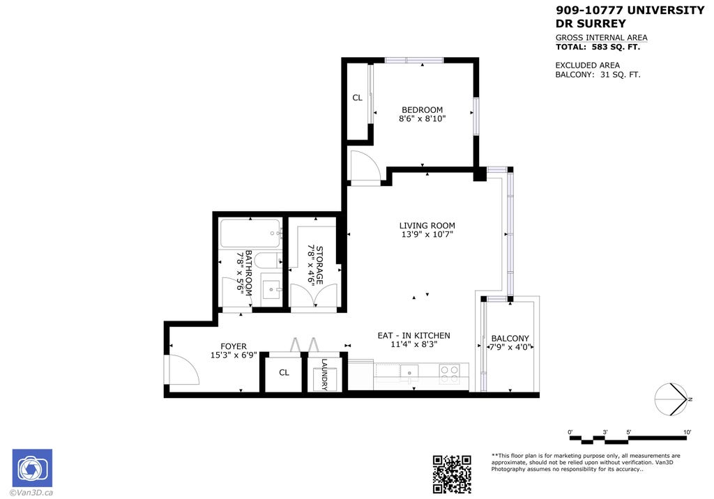 Photo of 10777 University Drive #909, Surrey, BC V3T 0E6 (MLS # R3158213)