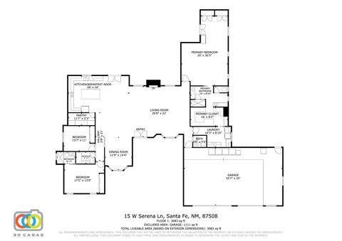 Tiny photo for 15 W Serena Lane, Santa Fe, NM 87508 (MLS # 202504571)