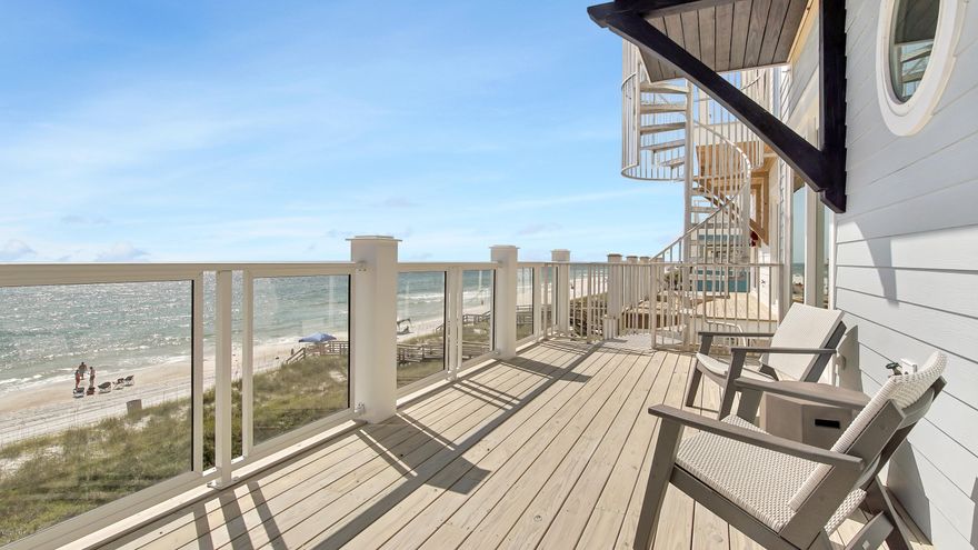 Welcome to ''Soul Surfer''!  This Soulful beachside retreat offers the ultimate in relaxation and fun.  Imagine coming right off the beach and taking a fresh water dip in your private pool, or swinging the afternoon away on your full-size poolside bed swing.  The bottom level of the home offers a kitchenette for conveniently grabbing a snack or ice cold beverage, along with a game room complete with arcade style basketball, a foos ball table and full size pool table! second floor which features the main living room, dining room and kitchen area complete with a furnished walkout balcony that offers pristine views of the Emerald Coastline. The 2nd floor features the main living, dining and kitchen area offering pristine views of the Emerald Coastline. You will love the 4th floor open loft area and adjacent large room with again multiple sleeping options and ensuite bath. On the beachside of the 4th floor you will find the main King master suite complete with an indoor sitting area as well as a walkout balcony.  All floors are connected by an elevator.  Pool is heated for your winter enjoyment.  This one has it all.......Call for your tour today!