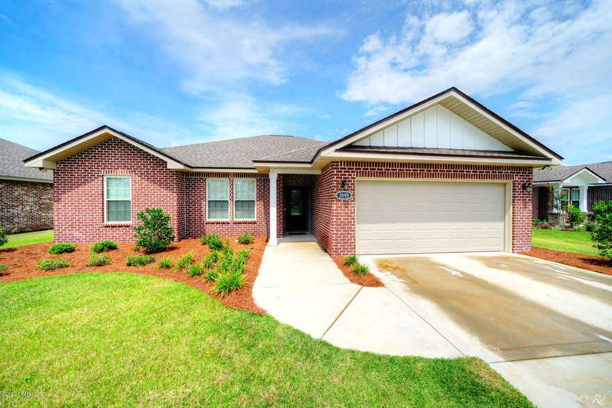 CURRENTLY UNDER CONTRACT, SELLER ACCEPTING BACKUP OFFERS  4/2 Cedar Park offering easy access to greater Panama City, Panama City Beach and TAFB! All brick home offers Great Room with raised ceilings, dining room, kitchen with island, granite counters, and stainless appliances, master suite with tray ceiling,double vanity, separate shower and tub, walk-in closet. Other interior features include tile flooring, recessed lighting, custom cabinetry, distinctive lighting fixtures and upgraded ceiling fans.  underground automatic sprinkler system, separate irrigation meter, master ensuite with 'his' and 'hers' closets and separate water closet

in-floor electrical outlet in living area

garage door keypad, washer and dryer included Exterior includes all brick siding, 2 car garage, covered porch, and sprinkler system. Cedar Park features landscaped entrance, central park area, pavilion, underground utilities, custom street lighting and sidewalks. All sizes, dimensions and other info should be verified if deemed important.