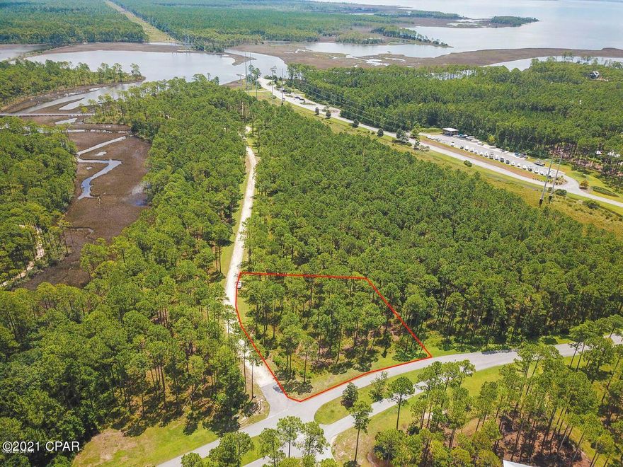 Great 1.28 acre corner lot in beautiful Rivercamps. This lot is a mere 5 minute walk to the boat launch and West Bay. Plenty of high and dry buildable area to accommodate your house plan. Neighborhood features 1000 acres dedicated to conservation. Property owners enjoy a community boat ramp, dry boat storage, day-use boat slips, heated zero-entry pool, fitness center, over 7 miles of trails and unlimited use of canoes, kayaks, paddleboards and bikes.The ultimate playground! Agent is also the owner of the property. Great