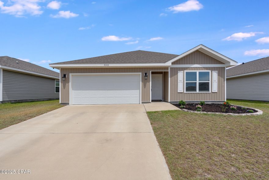 Meticulously Maintained & Move-In Ready! This 1 owner home built in 2023 has a large privacy fenced backyard, Brand New Carpet, All Stainless Steel Kitchen Appliances Convey & the home was just professionally pressure washed outside & professionally deep cleaned inside! The amazing Community Pool has just been completed! The Aldridge plan is a 3 bed, 2 bath home. As you enter this home, you will find the Owners Suite located just off the foyer with a spacious walk-in closet and bath with a double sink vanity. Towards the back of the home you'll find an open concept kitchen, dining and living room area. From the great room, is bedroom 2 and 3 and the second bathroom. Interior features include LVP flooring throughout the home with new carpet in the bedrooms and all stainless-steel appliances in the kitchen. This home comes standard with a Smart Home Technology package which includes a KwikSet keyless entry, Skybell doorbell, automated front porch lighting, an Echo Dot device and a Quolsys touch panel which can be used to control your lighting, thermostat, front door and more.
It is in the highly desirable community of Titus Park. Just 2 minutes away from Publix Grocery Store, Starbucks & restaurants! Located on the north east side of Panama City, Titus Park is a short drive to Tyndall Air Force Base, downtown Panama City, the Gulf of America with sugar sand beaches!