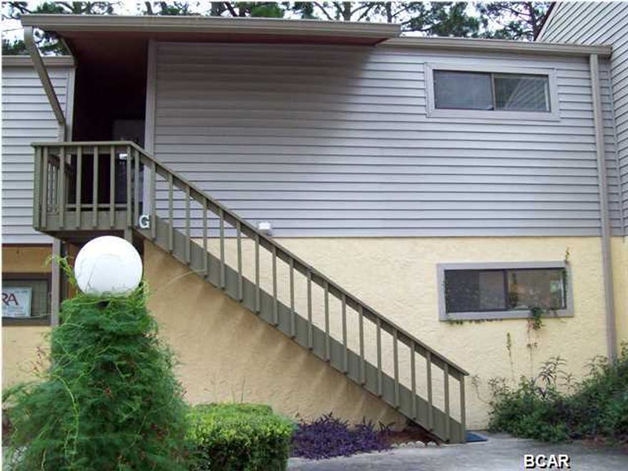 This is a short sale.  Please bring all offers.  It should be a faster than usual transaction. Great opportunity to get into a nice area on North Lagoon! A perfect 2-bedroom floorplan, each with a full bath. Both bedrooms are spacious. The pool area is quiet and is to be updated soon. Very quiet complex with only 16 units. The unit is  upstairs so you will have no noise from upstairs neighbors walking around, interrupting your peace and quiet. It was appraised in 2008 for $115k. The complex is centrally located to the beach, the Navy base, shopping and just minutes to shopping at Pier Park. This is a MUST SEE unit! The unit has been remodeled with new paint, carpet and tile. The Water heater is brand new. that it has been fixed as far as putting up new sheet rock. The contractor used an instrument to check the moisture in the sheet rock and tore out everything that had any degree of moisture. This would be perfect for the person who likes to start with a blank slate and decorate it to their own taste!