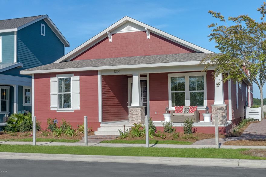 This house is a new construction Model Home Example and not the actual house being built. SB home shown has custom and optional features. Please ask agent for standard feature list. This home features the Orchid floor plan with a Coastal Elevation. Samuel Taylor homes are truly one of the best constructed homes in Bay County. We build our homes with 2x6 exterior studs vs other builders using 2x4's. Not only is it a stronger home, but this also allows us to put R-19 in the walls instead of R-13.  We also use R-38 in our ceilings vs R-30 like most builders. We insulate most of the interior walls to make a very quiet home. SS appliance package is standard along with brushed nickel faucets, security system, 8 ft. doors throughout, granite counters in kitchen and baths, raised vanities with under mounted porcelain sinks, SS gas oven, oversized tiles, upgraded carpet with 8 lb. padding and much more.
   A craftsman style trim package adds to the character and uniqueness of our homes. Choose from 3 exterior elevations: Classic, Coastal, or Boat builder. Pick from traditional style garages or our detached garages with optional carriage home above, perfect for the college student, guests or in-law quarters.
   SweetBay offers biking and hiking trails, a boathouse to launch canoes, kayaks and paddle boards, a permitted marina, community pool, several parks, ponds, children's playground, planned township with a major grocery store and many shoppes. Everything is within a 5 minute walk or less.  University Academy is the center of this beautiful community. The Academy is the #1 school for math and reading for the Bay County District. Your children are priority for enrollment with purchase of a home. Currently there are over 1000 on the waiting list to get in to the school. Come see what everyone is talking about!