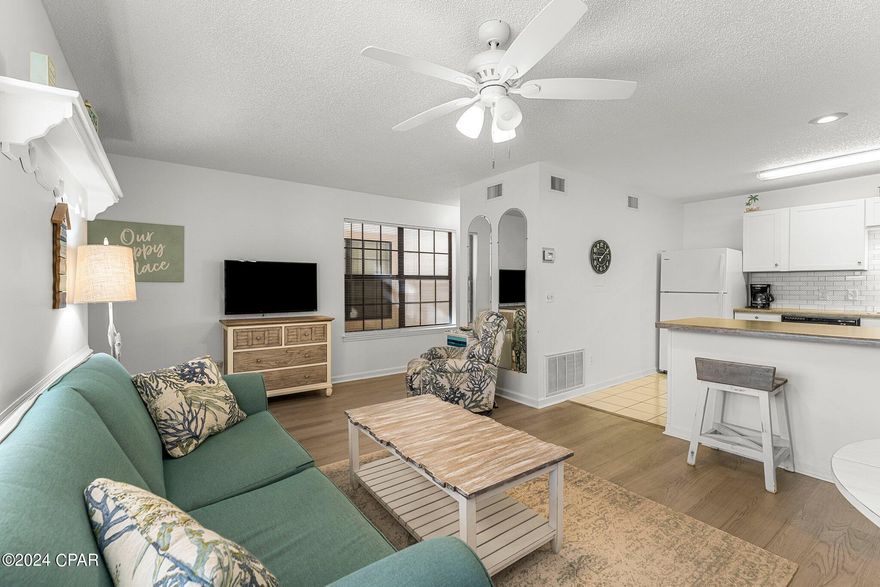 UNDER CONTRACT WITH CONTINGENCIES; SELLER ACCEPTING BACKUP OFFERS.
RENTAL INCOME MACHINE!  These one bedroom / one bathroom with bunk units at Horizon South are raking it in.  Dollar for dollar, you can't beat these condos.
This condo is steps from the Gulf of Mexico, so close you can hear the waves crash!
Tons of updates and upgrades with the coastal charm you have been looking for, makes this the absolute perfect investment for family and friends and massive short term rental income! 
Positioned right across Front Beach Road from the pristine white sands and turquoise waters of the glistening Gulf of Mexico, this condo's location premier location for beach enthusiasts. 
This condo has cascading light throughout which welcomes you to an absolute glorious ambiance of coastal living.  The wide open and inviting living area boasts a relaxed atmosphere providing a comfortable area to unwind after a fun-filled beach day.  The kitchen is a chef's dream, equipped with everything you need to bring family and friends together for a homecooked meal.
The bedroom is a soft and serene retreat graced with coastal-chic decor and offers a peaceful area for sound rest. One of the best features of this condo is the ground floor location, providing convenient access without having to climb stairs. 
Traveling back and forth to the sandy shore is a breeze in this ground floor condo.  This modernized condo and access to the beach, make this condo the most sought-after location for vacationers looking for a piece of paradise. 
This is the perfect location with coastal allure and elegance, and is an absolutely excellent investment.  Hot water heater 2018 and the heating/air system is 2021. There is new flooring in the condo with exception of the kitchen and bathroom.