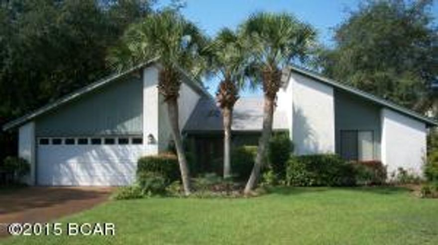 Bay Point is one of Bay County's most exclusive subdivisions. It is close to everything.  Go out the back resident gate and you are 1-mile from the sugar white beaches.  Top area restaurants, the dive and fishing fleets, St. Andrews State Park, as well as grocery stores and most everything else you want is all within minutes of your home. Bay Point is gated with 24-hour security and has a state of the art marina capable of handling everything from the smallest boats to huge yachts.  There are two world class golf courses to choose one including a Jack Nicholas designed course.  This 3-bedroom, 2-bath home sits on a beautiful landscaped lot overlooking a great golf course view of the 15th. fairway. The covered pool was just refinished in November 2014 according to the seller