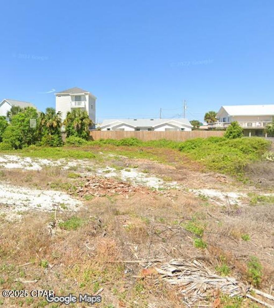 Great opportunity for one of the last vacant lots on the east end of Panama City Beach just off of Thomas Drive. This 75x100 lot is affordable enough to build your dream home just a short distance to the beach, Schooners, Patches and St Andrews State Park. The lot is zone R3 which allows single family,  duplexes, triplexes as well as modular homes (buyer to verify with Bay County). Drive by, take a look and bring us an offer
