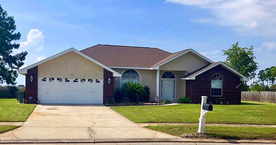 Beautiful Plantation Point home awaits your approval. This home features four bedrooms and two bathrooms, covered patio, lots of tile flooring and a spacious family room and eat in kitchen. As you enter the home you'll appreciate the high ceilings, the large formal living area and the formal dining room. Central to the home is the eat-in kitchen. This home is built on a split bedroom plan and offers a very large master bedroom and bath suite. Updates include a new roof in 2017. This is a great home in a great neighborhood and just 15 minutes from Tyndall AFB. See this home today because it will be gone tomorrow.