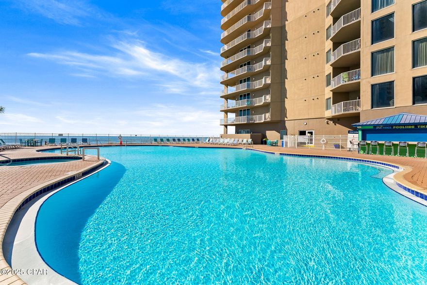 Beachfront 2BR + Bunk Condo with 3 Full Baths is ideal for rental potential! Seller has private financing option ask the agent about the terms! This newly updated unit features fresh paint throughout including walls, baseboards, and crown molding along with new bedroom flooring, giving the condo a clean, modern feel. The layout offers two bedrooms plus a separate bunk bed area and three full bathrooms, ideal for guests and strong rental potential. Enjoy Gulf views from the private balcony and direct access to 600+ feet of private white-sandy beach. Resort amenities include multiple gulf-front pools, a heated indoor pool, fitness center, spa/sauna, on-site dining, and theater. Located on the desirable west end of Panama City Beach, minutes from Pier Park and a short drive to Scenic Highway 30A. Ideal as a primary residence, second home, or investment property. Schedule your showing today!