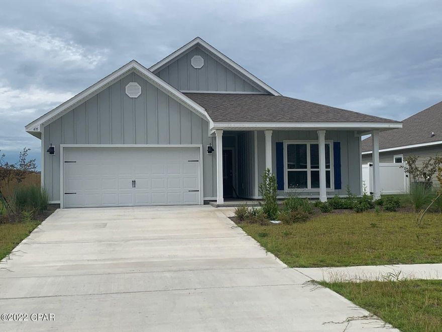 Price Improvement. Less than 7 miles to Tyndall AFB. This new home has never been occupied and is ready for you to make it your home! Welcome to Bridge Harbor, located just minutes to shopping, dining, and Tyndall AFB. The Delray plan is a 4 bed, 2 bath home. All kitchen appliances, washer/dryer, and faux wood window blinds included. Pictures and room sizes may be of similar, but not necessarily of subject property, including exterior and interior colors