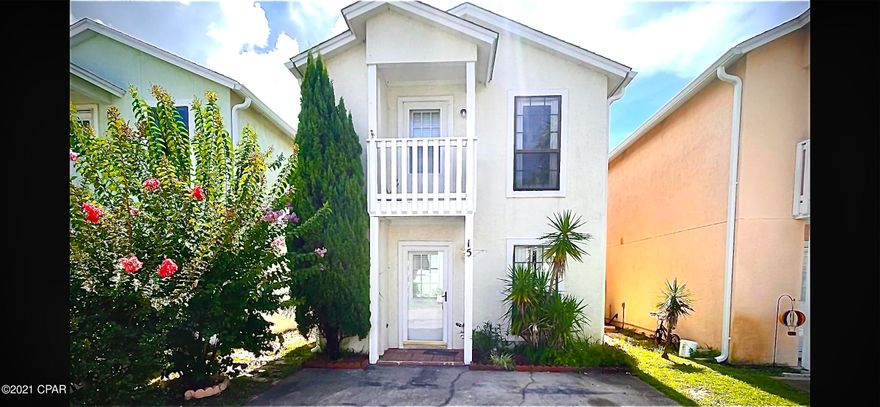 Fully Renovated with bonus blue sun room/ bunk bed!!

New roof was installed late 2019, with average $30K potential income projection.

 just a Short Walk Across the street to the White Sandy Beaches and Emerald Water of the Gulf of Mexico.he unit Features a large kitchen with Plenty of Cabinet & Counter Space, with breakfast bar, Laundry Room with Washer & Dryer, Dining Area, Spacious living room with custom built ins, Enclosed Sunporch, Fenced in Back Porch and Outside deck off the front Bedroom. This Small Complex includes 2 Pools, a Club House & Low Homeowners Fee. Located on the Popular West end of the Beach. Close to Pier Park, Shopping & Dinning. These units do not come on the Market Often. All ages, measurements and room sizes approximate. Please verify if important.