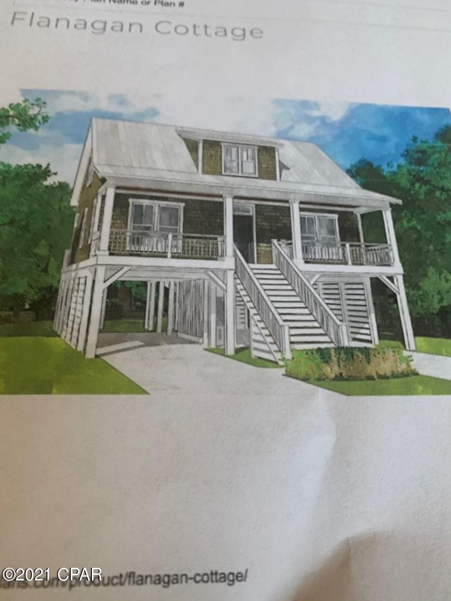 This spacious lot has beautiful mature trees and plenty of room to build a beautiful home! The lot is being sold with the 2 story house plans and it is believed that you may even be able to view St. Andrew's Bay from the second floor!