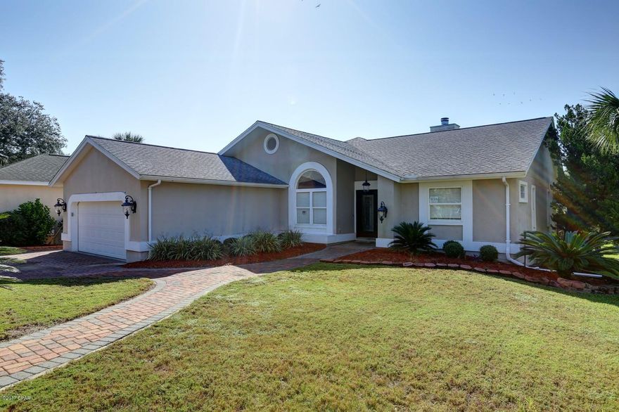 WATERFRONT 4 BED/3 BATH IN PRESTIGIOUS PANAMA COUNTRY CLUB!!! Impressive waterfront Panama Country Club home with like new interior and large covered deck overlooking newly dredged Beatty Bayou which offers great fishing, water sports and direct easy deep-water access to North Bay and the Gulf of Mexico...EXTERIOR-features boat dock with lift, seawall, large covered and open deck, new pavered driveway, two car garage, and sprinkler system...INTERIOR-offers a newly redesigned kitchen with huge granite breakfast bar, new custom cabinets, and wet bar with wine fridge and separate ice machine...Formal Living Room with fireplace, large Family Room and Breakfast Room overlooking the water, Master Bedroom Suite with slate shower and tub, new vanity with granite, and views of the water from the Master Bedroom...4th br has water view and own bath...Other features include multiple vaulted or custom designed ceilings, extensive tile flooring, large lot, excellent condition and low maintenance..Click for HD photos and walking virtual tour.. Please verify all listing information including sizes and dimensions if deemed important..