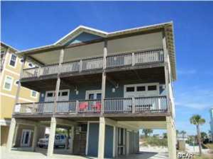 X-Flood Zone!!! Fully furnished, beautifully decorated Gulf front on Cape San Blas with attention to fine detail. Each of the four bedrooms is Gulf front with their own access onto a Gulf front deck where you can enjoy the breathtaking views and sensational sunsets. Two of the four bedrooms are luxurious Master suites with Jacuzzi tubs. Very open, light and bright floor plan - family room/dining area and kitchen with breakfast bar. Ground level includes covered, paved parking, finished 1/2 bath, outdoor shower and foyer with mud room. Community pool just a short distance away. Elevator equipped for effortless access. This is truly beach living at its finest. Great Rental Income!