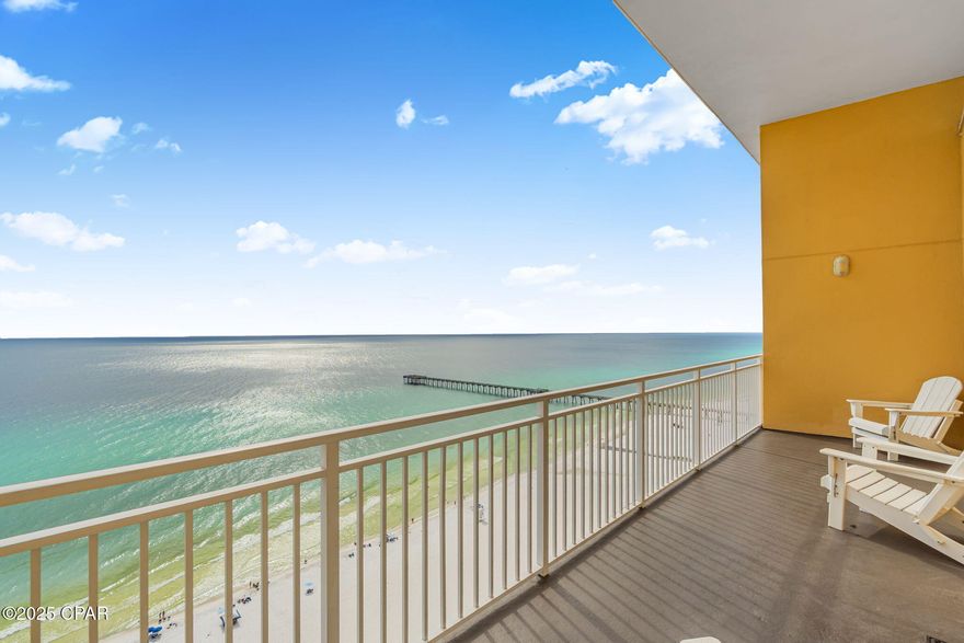 Looking for a 2 bedroom Penthouse?? Experience the coastal lifestyle from the top floor at Sterling Reef PH02! This stunning 19th-floor Gulf-front condo showcases panoramic views of the turquoise Gulf waters and sugar-white sands below. The Gulf-front master suite opens directly to a spacious balcony that also connects to the living area—perfect for soaking in the sunrise or relaxing at sunset.

This beautifully furnished 2-bedroom, 2-bath condo comfortably sleeps up to six guests and is turnkey ready with coastal décor throughout. Sterling Reef offers resort-style amenities including two beachfront pools, a fitness center, outdoor grilling and picnic areas, and private beach access.

Enjoy peace of mind with recent building upgrades such as modernized elevators and refreshed exterior finishes. Ideally located next to the County Pier, across from Shipwreck Island Waterpark, and just minutes from Pier Park, this penthouse delivers the perfect blend of luxury, location, and lifestyle along Panama City Beach.