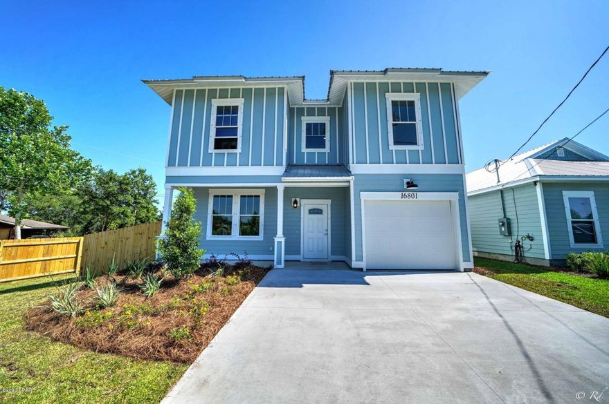 THE PERFECT BEACH HOME & under 500 steps to the GULF! The curb appeal grabs you! Once inside you'll love the interior's ''come stay for awhile'' feeling! Notice the crown, tray ceiling, white kitchen, fabulous lighting & gorgeous tops! All bedrooms are spacious. Your master suite features a balcony, large closet and what a fabulous master bath with soaking tub, literally, you will not want to leave! There's more! Did we mention the waterviews from upstairs? Back downstairs, check out the 2 car garage with storage closet, charming complete landscaping package using reclaimed water, even the privacy fence is already in! Builder provides 10 year warranty! You literally just need to show up with your swim suit, water toys & golf cart! This is a wonderful home, make it yours today!