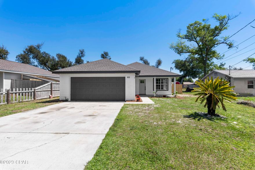 This Charming 3 bed/2 bath home has been  fully renovated and is move in ready!   As you enter the home you are greeted with the beautiful vaulted ceilings and spacious open floorplan perfect for entertaining! The home features new luxury vinyl floors along with all new appliances and lighting throughout the home.  The new Kitchen is a chef's dream with stainless steel appliances, shaker cabinets and quartz countertops.  This home comes with a brand new roof, water heater, and HVAC system. The Huge fenced in backyard could fit a pool or turn it in to the ultimate outdoor entertaining space perfect for the Florida lifestyle. Located in the heart of Panama City you are just ten minutes from downtown with plenty of restaurants, entertainment and shopping to choose from.