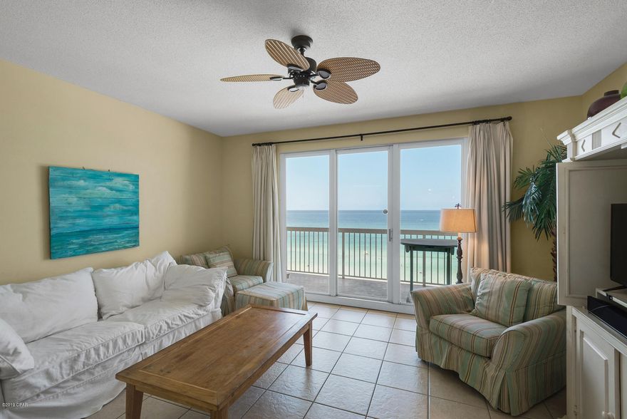 CURRENTLY UNDER CONTRACT, SELLER ACCEPTING BACKUP OFFERS **ELECTRIC INCLUDED IN HOA FEE**LOW-FLOOR | TILED IN MAIN ROOM** This gulf front 1BR/2BA+BUNK at Seychelles is being offered fully-furnished and ready to rent. Located in the ''02 stack,'' it is far from the elevators and away from the Schooner's side so there is less noise.  It is in EXCELLENT condition and is decorated in a light, coastal theme. Seychelles is located right next to the popular Schooner's restaurant in Panama City Beach and features two gulf-front pools, two hot tubs and an exercise room. Easy access to this unit from the parking deck. Make an appointment to see this one today!