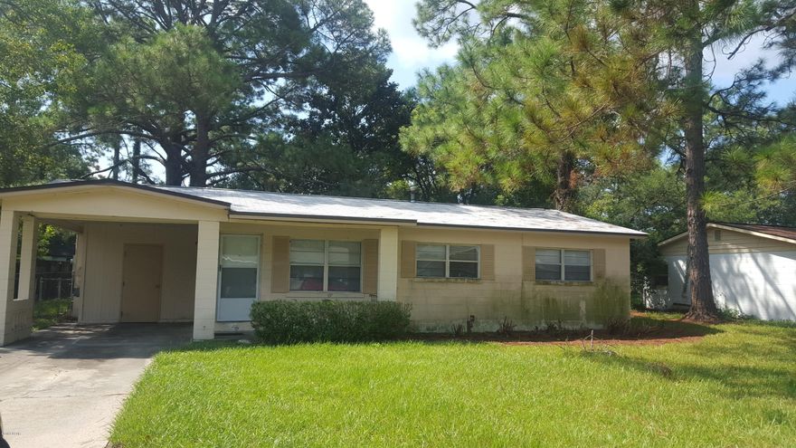 Here is a great opportunity to start on your own fixer-upper. 3 spacious bedrooms, 2 bathroom, and nice sized living area and kitchen. Carpet and flooring have been pulled out and walls primed. New roof put on June 2016. This home needs lots of TLC but has tons of potential. Would be a great home for a first time home buyer or investment property.