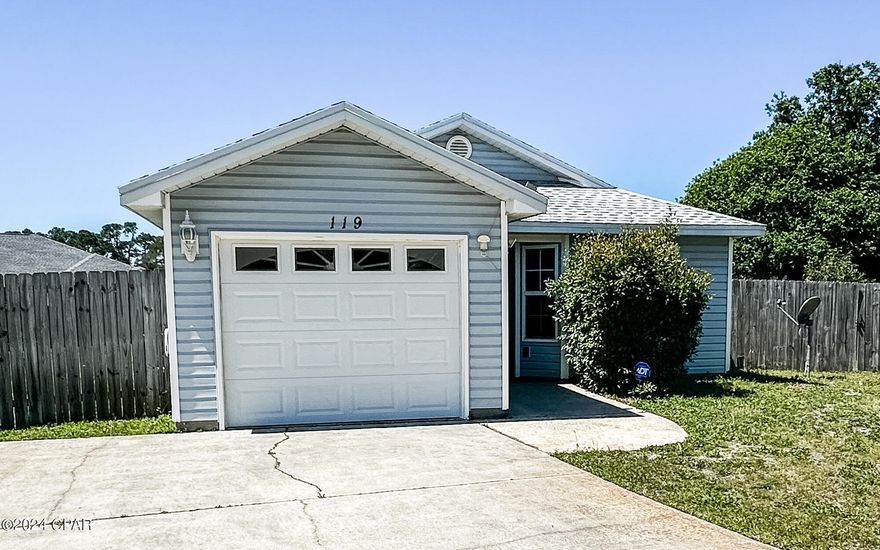 Great price to live in the highly desirable Grand Lagoon Shores neighborhood! 
 Don't miss this opportunity to come and make this home your own.  This single story home features 3 bedrooms, 2 baths and a half bath, open floor plan, and screened in back patio.  You have a large yard with tons of potential for a pool, outdoor kitchen, garden, or whatever outdoor activity you like.  Great location just off North Lagoon on a lovely cul-de-sac street and NO HOA!  You are close to Navy Base, St Andrew's State Park, Hathaway Bridge, lots of restaurants and shopping, and of course, the sugar white sandy beaches of Panama City Beach!  Call today!