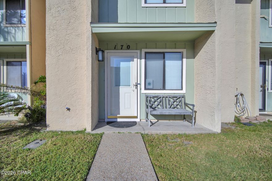 Just a short WALK to the sugar-white sands and emerald waters you'll want to soak up every day! Welcome to Leslie Lane -- a fully furnished 2-bedroom, 1.5-bath townhome tucked inside the gated resort community of Gulf Highlands Beach Resort. This light and airy beach retreat features a beautifully updated bright white kitchen with quartz countertops and an open layout that flows perfectly for entertaining after a day in the sun. The bathrooms are fresh and crisp, giving the entire home a clean coastal feel. For added convenience, this home also features its own private laundry area-no hauling laundry or leaving the comfort of your own home. 
Outside your door, resort-style living awaits. Enjoy 11 sparkling pools (including a heated pool just steps away), tennis courts, shuffleboard, playgrounds, and plenty of space to unwind. Whether you're looking for a second home, vacation getaway, or investment property, this one checks all the boxes.
All of this just minutes from the stunning beaches, dining, shopping, and entertainment that make Panama City Beach such a sought-after coastal destination.
Life's better at the beach -- schedule your showing today!