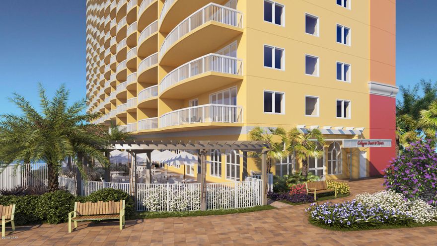 First pre-construction condos in Panama City Beach in 10 years! Adjacent to Pier Park and a quick walk to City Pier. Luxury interiors w/stainless steel appliances, quartz counters, 9 ft. ceilings, 10 ft. wide balconies. Amenities include lagoon-style pool, large fitness center, snack bar and parking garage. Please note the pictures are of the three bedroom three bathroom model home unit(plan A) not actual unit.