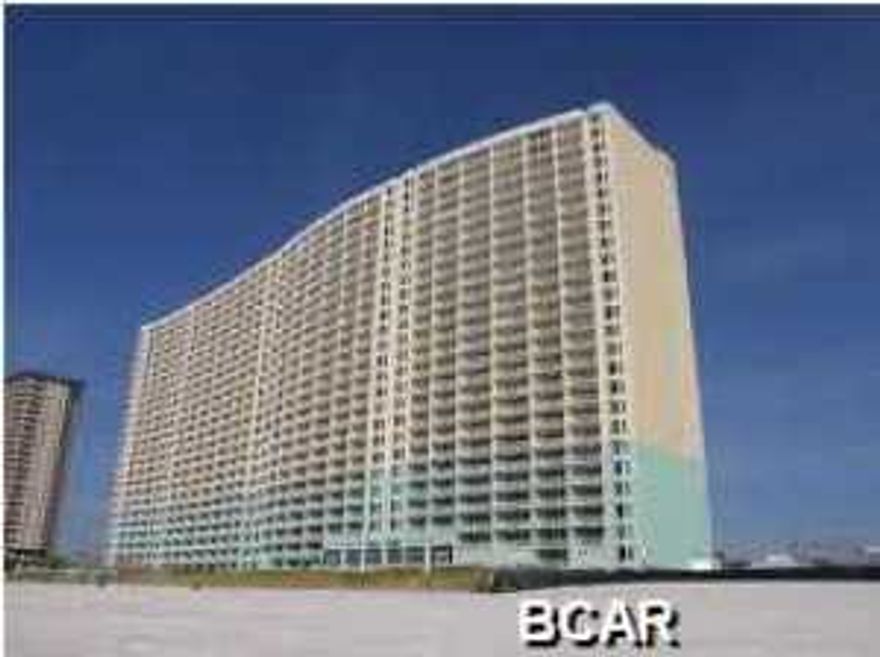 Easy To Show Beginning September 20th. ONE OF THE BEST DEALS ON THE BEACH IN A FIRST CLASS RESORT, REDUCED ANOTHER $5000 FOR A QUICK SALE! Vacant until September 6th. Professionally-decorated 2 bedroom, 2 bath end unit on 11th floor, with unobstructed views, and sleeps ten (with twin bunks, queen sofa sleeper, plus two nice roll-aways). This unit is decorated with bright and airy colors and is in impeccable condition. The large master bedroom has a king bed, a very big walk-in closet, bay window overlooking the Gulf-Of-Mexico and a private door to the balcony with stunning views of the beach. The master bath features a garden tub, separate glass shower and double vanity sink. The second bedroom has a comfy queen bed, and the hall features bunk beads. The kitchen is well-equipped