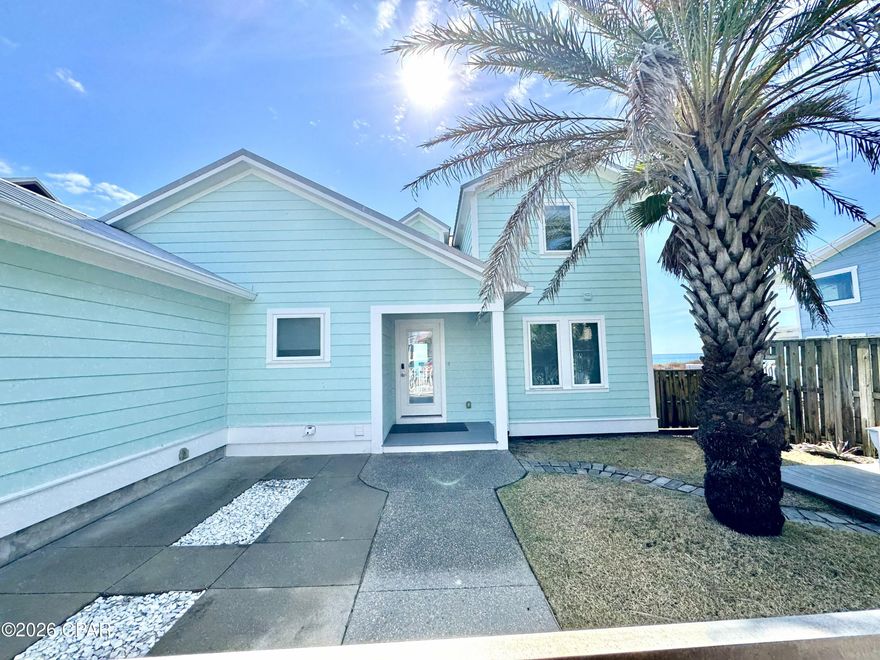 Gulf Front Very Desirable West End Unit.  Undated unit with new appliances and countertops, Garage has been converted to a game room and is air conditioned. many upgrades including hurricane rated windows and doors, security system, A.C.'s with dehumidifier and custom fencing around the front yard.