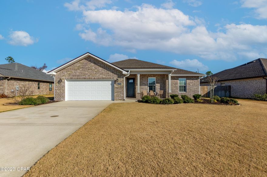 CURRENTLY UNDER CONTRACT, SELLER WILL CONSIDER BACKUP OFFERS

Beautiful, newly built, 4 bedroom 2.5 bathroom, custom home in desirable Cedar Park subdivision. Interior of home includes LVP flooring throughout, custom tiled bathrooms & laundry room, open concept living/dining/kitchen with custom barn doors, & easy-pull blinds in all windows. Kitchen features subway tile backsplash, stainless steel appliances, quartz countertops, soft-close cabinets, & walk-in pantry. Master suite overlooks the privacy-fenced back yard & boasts tray ceiling, large walk-in closet with shoe rack & shelving, bathroom with separate tub & tile shower with glass door, spacious double vanity, & linen closet. Exterior features include covered patio with fan, finished landscaping with block & rubber mulch, 3 established fruit trees, zoysia grass, sprinkler system, new well for watering, custom storm coverings for windows, 2-car garage with exterior keypad & remotes, & fully fenced backyard with privacy fence and locking gate.