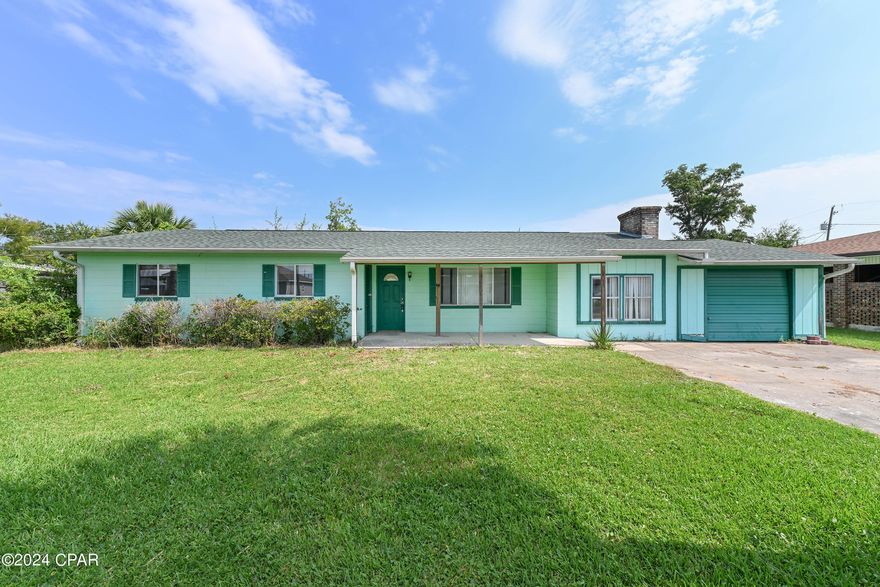 *****MJULTIPLE OFFERS-HIGHEST AND BEST DUE BY 5P SATURDAY, NOVEMBER 16th.  Attention all investors!!  This is a fantastic opportunity to buy a solid block house surrounded by great houses very close to Tyndall AFB.  The house needs quite a bit of help to bring it back to its glory, but it also has a lot going for it.  There is a new, permitted roof added 7/30/20, it is not in a flood zone, it has a substantial yard size, is in a great neighborhood, has a fireplace and a sunroom on the back.  There are also mature palm trees on the property.  Washer and dryer come with the sale of the property. Use extreme caution in viewing the property, it is in rough shape and there are areas of mold.