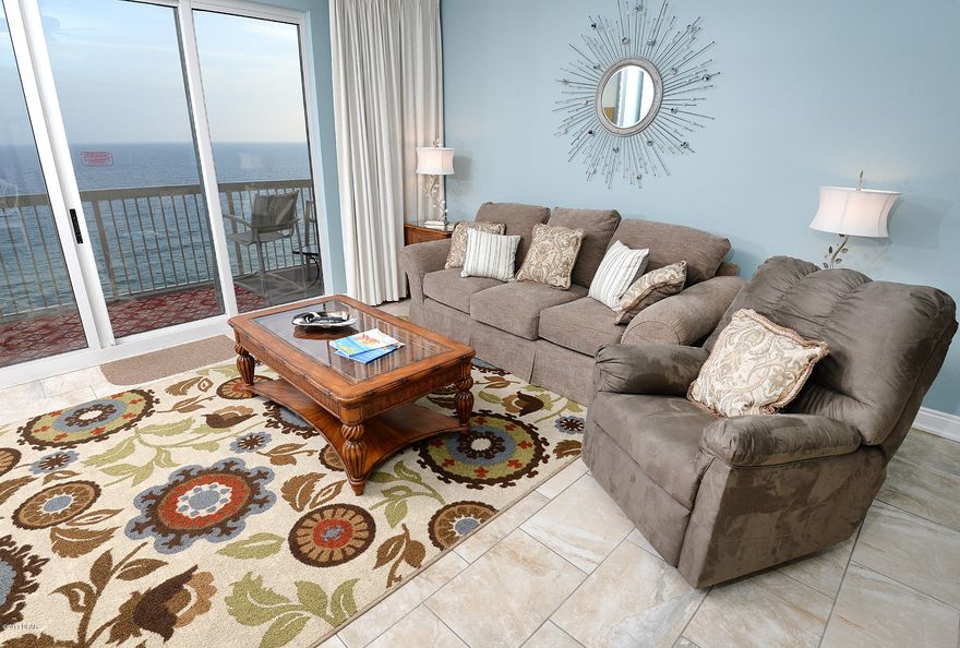 ** GORGEOUS 1BR | 2BA Unit + COMPLETELY Renovated + Deeded Parking Space on GULF SIDE **



This unit has new, and very beautiful, large rectangular tiles throughout. The solid floors are an incredible benefit when running back and forth from the beach.



The balcony has the perfect view for watching the sunset melt behind the pier and into the gulf.



The kitchen has incredible granite countertops that compliment the tile and backsplash. 



This unit comfortably sleeps six with the additional bunks and sleeper sofa.



Calypso Resort and Towers has quickly become one of the most coveted condo projects in the Pier Park condo market due to its convenient location and beautiful amenities.



Parking Spot dues are $48 per year