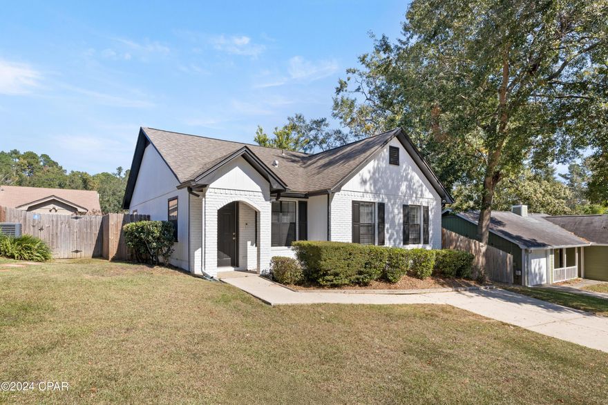 Welcome to your dream home at 4130 White Pine Court! This beautifully maintained property is nestled in a serene neighborhood, offering the perfect blend of comfort and convenience. Enjoy an open floor plan with abundant natural light. The updated kitchen boasts stainless steel appliances, ample cabinet space, and a cozy breakfast nook. The main bedroom includes a walk-in closet and a private ensuite bathroom. Step outside to a lovely backyard, ideal for entertaining or relaxing, with lush landscaping and a patio area. Home is equipped with a water filtration system in the kitchen, security system, and outdoor shed with electricity. Water heater was replaced in 2023, transferable HVAC maintenance plan available, and the roof is less than 10 years old. This home is move-in ready and waiting for you to make it your own. Don't miss the opportunity to live in this desirable Tallahassee neighborhood! *All measurements are approximate.