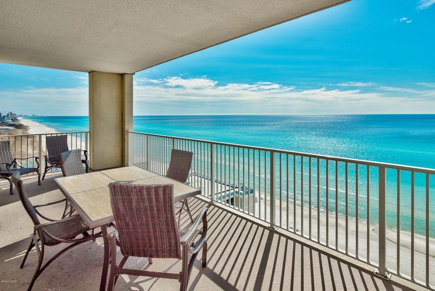 Welcome to Ocean Reef 1301, a beautiful, gulf-front, east end-unit, four bedroom, three bath, beach condo featuring luxury vinyl flooring (no carpet). Ocean Reef is perfectly located close to many area amenities and attractions, and is well-known for its oversized balconies. From the balcony of Unit 1301, enjoy the miles of coastal beach views! The living room features new living room furniture. A spacious open floor plan features nice kitchen with stainless appliances, dining, and living areas. Two master bedrooms offer king size beds. The first master adjoins the balcony and includes private bath with double vanities. Bedrooms three and four offer queen size beds and are joined by a jack and jill bath.  An assigned parking space is included. Buyer to verify measurements if important.