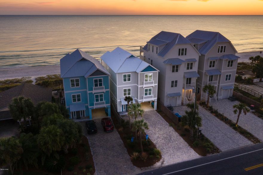 Upscale Gulf-Front luxury home at its very finest in Panama City Beach. Sea Salt is currently on short-term rental program and all future bookings convey to new owner if desired. Sea Salt sleeps 20 and is 3576 sq ft of luxury with 6 bedrooms, each with its own full bath, plus an additional 2 half-baths. Home is 3 stories with endless Gulf of Mexico views and steps out your backdoor onto the white sandy  beaches. Home has Quartz countertops, stainless steel appliances, completely furnished and turn-key for continued rentals or fulltime living. Enjoy unobstructed Gulf views, a heated pool, outdoor shower and of course ''The World's Most Beautiful Beaches''.