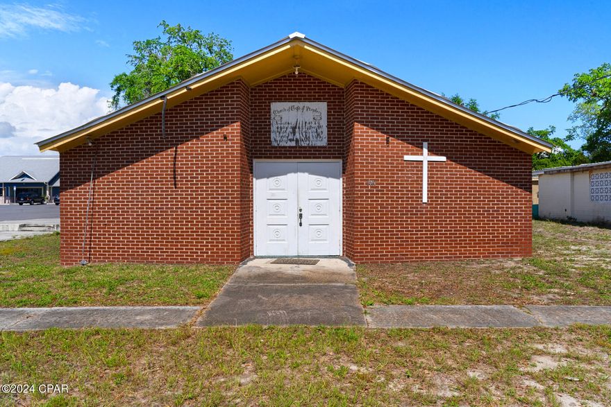 Come view this unique property with two building structures on the property; plus a small shed in the back of the lot. Bring these buildings back to life with a little bit of work! The largest building is just over 2800 square feet and was used as a church building. Lots of space to make it your own! The smaller building is just over 1000 square feet and was used as a residence. The property is located a block from Hwy 98 and close to the Saint Andrews area! Great location and Great potential here! Property is being sold as-is.