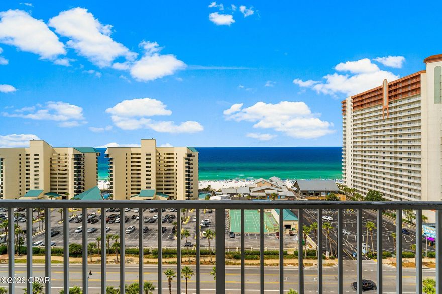 ***BEST PRICED 2 BEDROOM(WITH BUNK ROOM), 2 BATHROOM DIRECT GULF VIEW UNIT AS OF LIST DATE!!!***  The direct gulf front views from both the living room and master bedroom will take your breath away, and the 2nd bedroom lake views are spectacular as well. The additional dual bed bunk room guarantees maximum rental income by being able to sleep well over 8 guests at a time. This fully furnished unit offer stainless steel appliances, granite countertops, vinyl plank and tile flooring, and coastal inspired furniture and furnishings. The following are some of the Laketown Wharf amenities: Covered garage parking, 5 pools, 2 hot tubs, state of the art fitness center, private beach access, a boardwalk lined with 5 restaurants, a market shop, pool bar, and a nightly light show from the lake. This exquisite unit is priced to sell and will not last long...so call me before it slips through your fingers!! All information is approximate and should be verified by buyers if important.