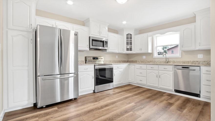 Upgrades galore! Seller just spent over $41,000 to make this home like new.  This 3/2 home has an upgraded Kitchen with Energy Star stainless steel appliances. The wide open living room with new luxury vinyl plank flooring coupled with the upgraded fireplace makes this area a great entertaining space. Upgrades:

$ 2,650.00 New cathedral window

$ 1,600.00 New front door & hardware

$1,000.00	 New 2nd floor windows & new kitchen window

$6,950.00	New Vinyl Siding

   

$1,500.00	Installed Gutters

$8,400.00	LVP flooring

$1,553.00	Master Bedroom carpet

$4,200.00	New kitchen appliances & new W/D

$2.250.00	Kitchen granite countertops

$2,700.00	New baseboards/fireplace mantel/window & door trim

$2,000.00	Painting of kitchen cabinets

$3,500.00	Interior pain