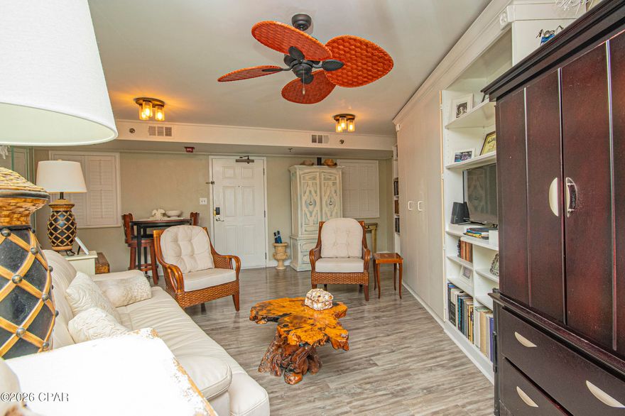 Wake up to the sound of waves and the soft glow of the Gulf just beyond your balcony at 4715 Thomas Dr E-2, Panama City Beach, FL 32408 a coastal retreat where every day feels like vacation. Perfectly positioned along the sugar-white sands of Panama City Beach, this inviting beachside residence offers the effortless lifestyle you've been dreaming about. Step inside and feel the stress melt away as natural light pours through generous windows, illuminating an open living space designed for both relaxation and connection. Whether you're hosting sunset cocktails or enjoying a quiet morning coffee with the sea breeze drifting in, this is a home that makes memories easy. This studio offers peaceful sanctuaries, where the rhythm of the Gulf becomes your nightly lullaby. Every detail whispers comfort, warmth, and that unmistakable feeling of ''I'm exactly where I'm meant to be.''



Located on the sought-after east end of Thomas Drive, you're just minutes from waterfront dining, marinas, and local favorites, yet tucked away enough to feel like your own private escape. The famous Patches is right next door and St Andrews state park is a golf cart ride away.  Whether you're searching for a full-time residence, weekend getaway, or income-producing investment, this property offers not just a place to live -- but a lifestyle to love. Here, life slows down. Barefoot walks at sunset become your routine. And the beach is no longer a destination -- it's home.