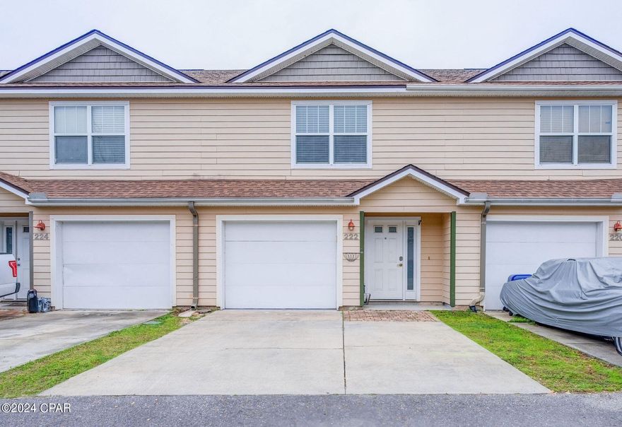 CURRENTLY UNDER CONTRACT, SELLER WILL CONSIDER BACKUP OFFERS. Perfectly maintained 3-Bedroom, 2.5-Bath fully furnished townhome with an attached garage in perfect location. First floor features the kitchen with new stainless steel appliances and tile flooring, spacious living space and a convenient half bath. Second floor features three bedrooms with LVP flooring throughout. A nice sized master bed contains the ensuite bath with walk-in shower and tile floor. The other two bedrooms share a full bath. Beautiful French doors open onto the deck area in the backyard with a tall privacy fence.

This turn key property is in established quiet neighborhood with fantastic location to all shopping, dining, schools, doctors and entertainment. About 10 minute drive to Tyndall Air Force Base, less than 40 minutes to Northwest Florida Beaches International Airport, and 30 minutes to the white sandy beaches. Flood Zone X, which means flood insurance it's not required. Call now for your private and exclusive tour!