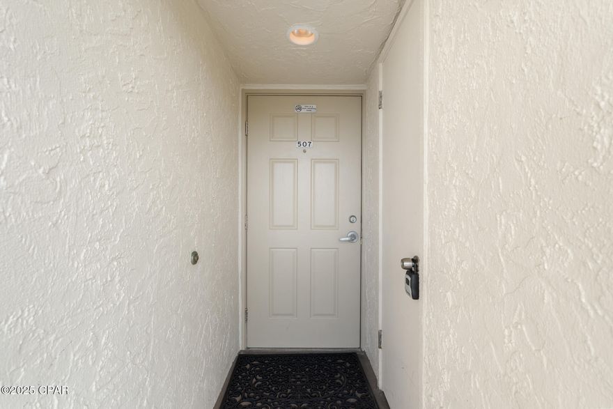 Wake up to the sound of crashing waves and endless Gulf views in this dreamy 2-bedroom, 2-bath condo perched on the 5th floor of a soughtafter beachfront resort! With almost 950 square feet of stylish, sun-soaked living space, this is your chance to own a slice of paradise—whether for personal retreats or a high-performing vacation rental! Step inside and be wowed by the bright, open-concept layout designed for effortless coastal living. The crisp white
cabinetry, and breakfast bar make the kitchen as functional as it is beautiful—perfect for whipping up beachside cocktails or a quick snack before hitting the
sand! But let's talk about that view!

Your private balcony serves up unbeatable Gulf-front panoramas-the perfect spot for morning coffee, sunset cocktails, or simply soaking up the salty breeze. The primary suite delivers pure relaxation with stunning water views and an en-suite bath, while the second bedroom is a cozy retreat for guests.
Resort-style amenities include: The pool for a refreshing dip, A fully equipped fitness center, Private beach access just steps away!

Nestled in the heart of all the action, you're just minutes from shopping, dining, and endless attractions. Whether you're looking for a personal escape or a cash-flowing investment, this condo checks all the boxes.