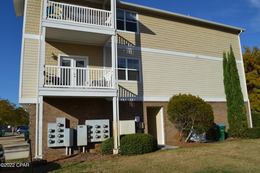 CURRENTLY UNDER CONTRACT, SELLER WILL CONSIDER BACKUP OFFERS.  Clean and cozy one bedroom, one bath condo located at Villas At Suncrest, right in the heart of Panama City Beach.  This condo has been well taken care of and the furnishings are very nice, high end and look perfect.  The kitchen and living room are separated by a breakfast bar with granite countertops and a dining area.  All major appliances including the washer and dryer are included, making this a turn key home away from home, just bring clothes!   The bedroom has a walk in closet and a really nice master bath with a custom tiled shower.  The community has a pool and fitness as well as gated security and ponds.  One bedrooms are rare in this complex!!  Come see today while its available.